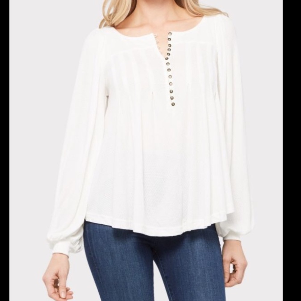 Free People Ivory Devin Textured Knit Long Sleeve - Picture 7 of 7